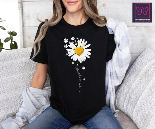 Dog Mom Daisy Flower Shirt, Floral Paw Tshirt, Dog Owner Gift Idea, Gift for Dog Lover, You Are My Sunshine Tee, Floral Puppy Mama Tee