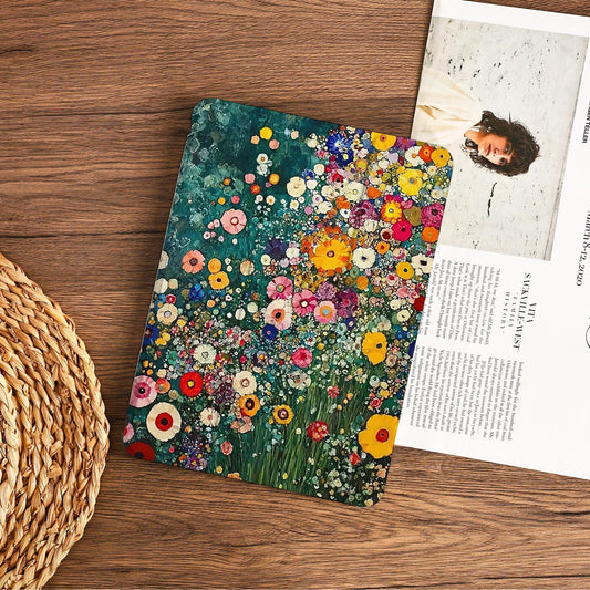 Colorful Flowers Ipad Case With Pencil Holder Cover For Ipad 11/10/9 A16 2025 M3 Air 7/6/5th 11" 10.9" 13" 2024 Pro 12.9 Inch M4 M2 Cover