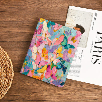 Colorful Butterfly Oil Painting Ipad Case With Pencil Holder Cover For Ipad 11/10/9 A16 2025 M3 Air 7/6/5th 11" 10.9" 13" 2024 Pro 12.9" M4