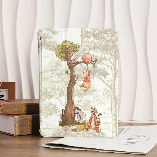 Winnie The Pooh And Friends Ipad Case With Pencil Holder Cover For Ipad 11 A16 2025 M3 Air 7/6th 11" 10.9" 13" 2024 Pro 12.9" M4 M2 Air 4/5